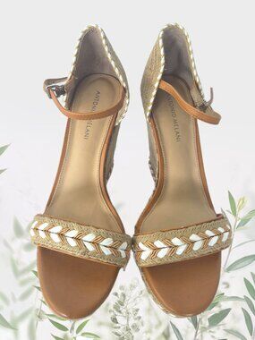 Antonio Melani Espadrille Wedge Sandals Platform Womens Size 10 Medium M
